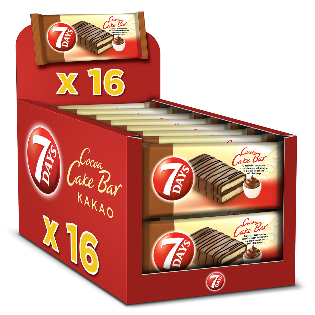 7 Days Cake Bar o smaku kakaowym 32g – 16szt