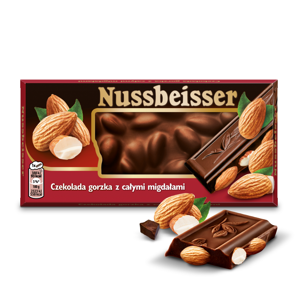 Nussbeisser czekolada gorzka z migdałami 100 g