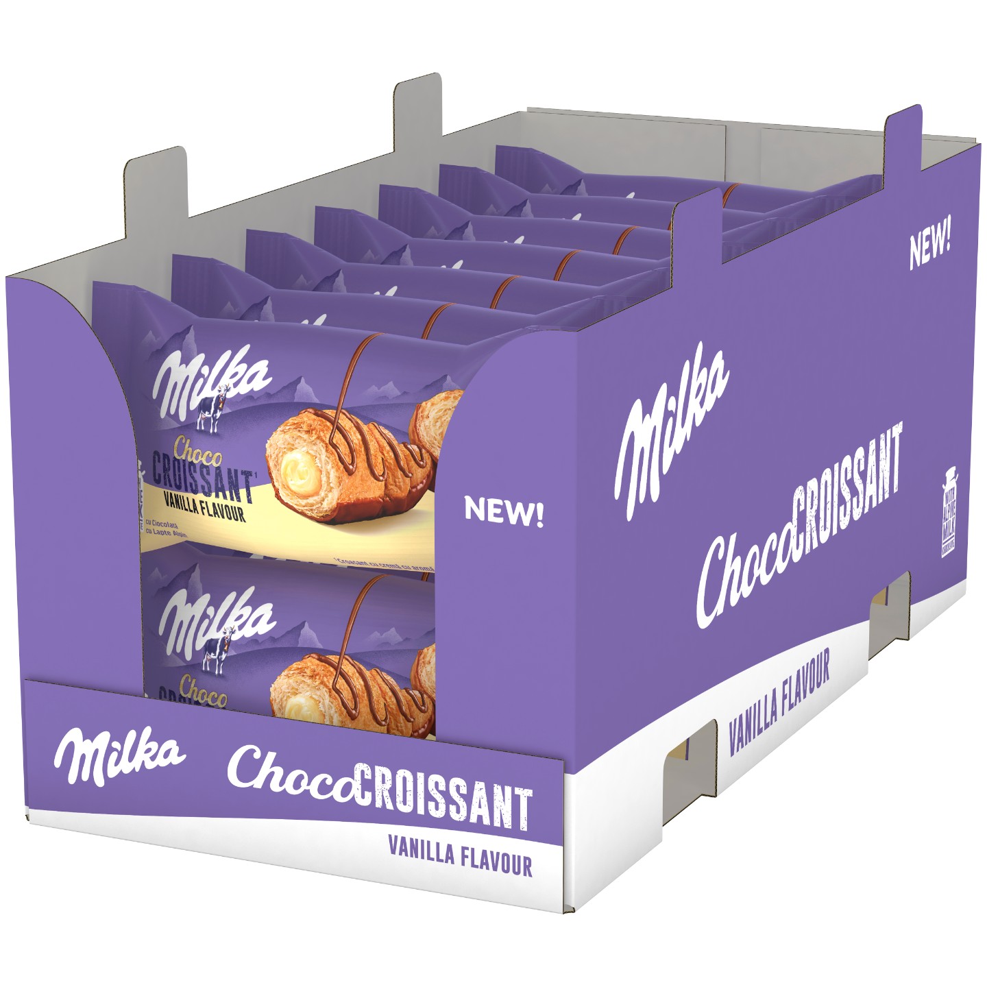 Zestaw 14 x Milka croissant waniliowy 50 g rogalik w polewie